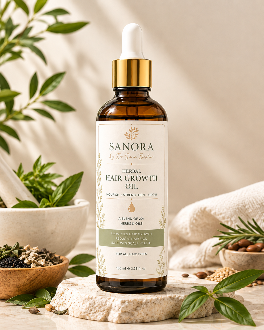 Herbal Hair Growth Oil By Dr Sana Bashir